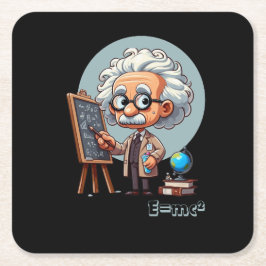 Albert Einstein Underlägg Papper Kvadrat
