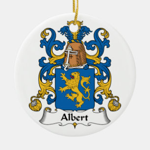Albert familjvapensköld julgransprydnad keramik