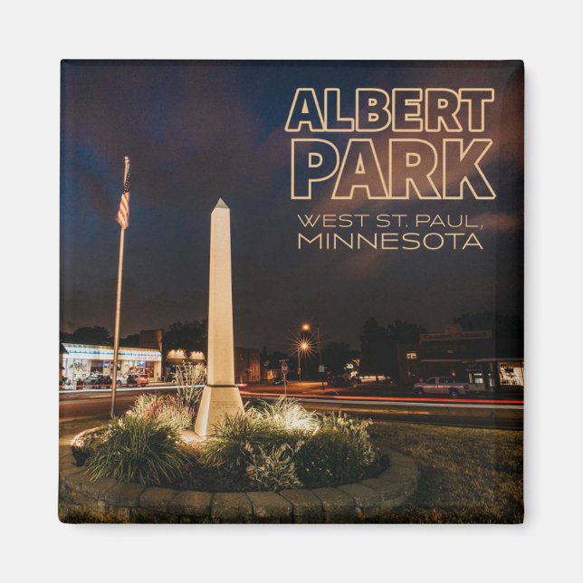 Albert Park, Väster St. Paul, MN Magnet (Framsidan)