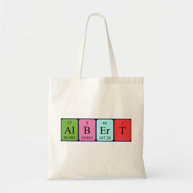 Albert Periote bord namn tote bag Tygkasse (Framsidan)