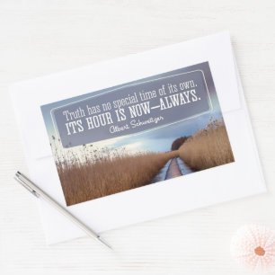 Albert Schweitzer Inspirational Quote ’Truth’ Rektangulärt Klistermärke