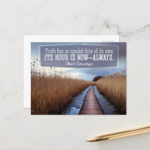 Albert Schweitzer Inspirational Quote ’Truth’ Vykort