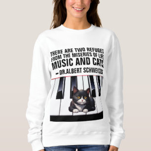 ALBERT SCHWEITZER KVOTMUSIK OCH KATTER T SHIRT