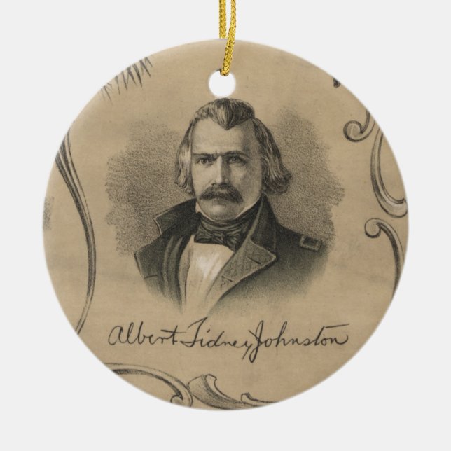 Albert Sidney Johnston Julgransprydnad Keramik (Framsidan)