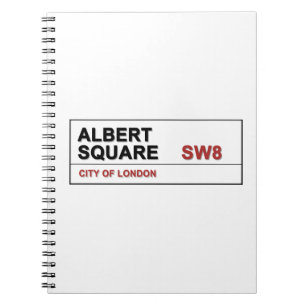 Albert Square London England Anteckningsbok Med Spiral