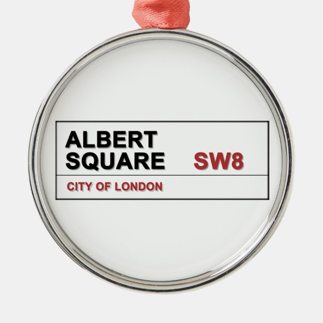 Albert Square London England Julgransprydnad Metall (Framsidan)
