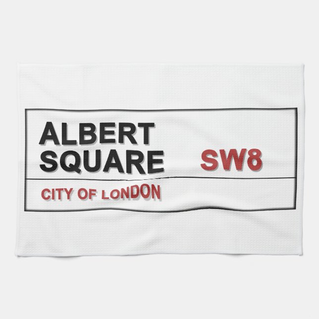 Albert Square London England Kökshandduk (Horisontell)