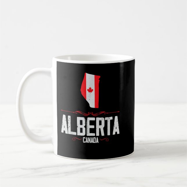 Alberta Canada Alberta Souvenir Canadian Kaffemugg (Vänster)