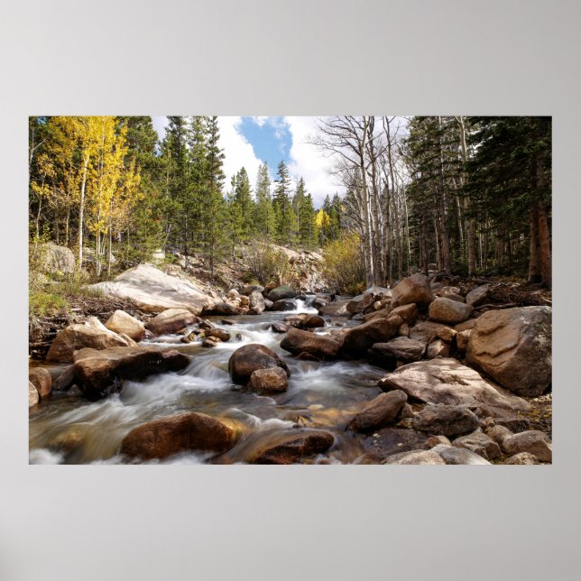 Alberta Falls i Rocky Mountain National Park Poster (Framsidan)