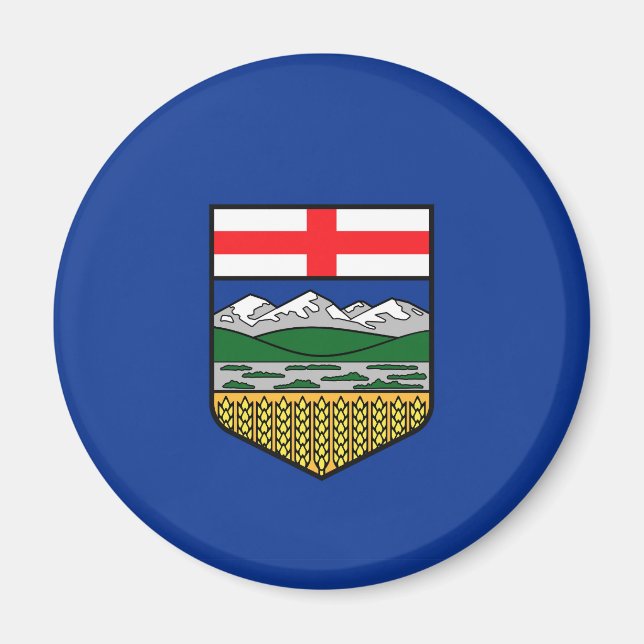 Alberta Flagga Canada provinssymbol Magnet (Framsidan)