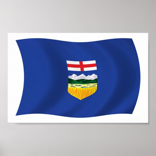 Alberta Flagga Poster Skriv ut (Framsidan)