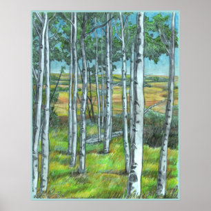 Alberta Foothills Art Ligcape Print Poster