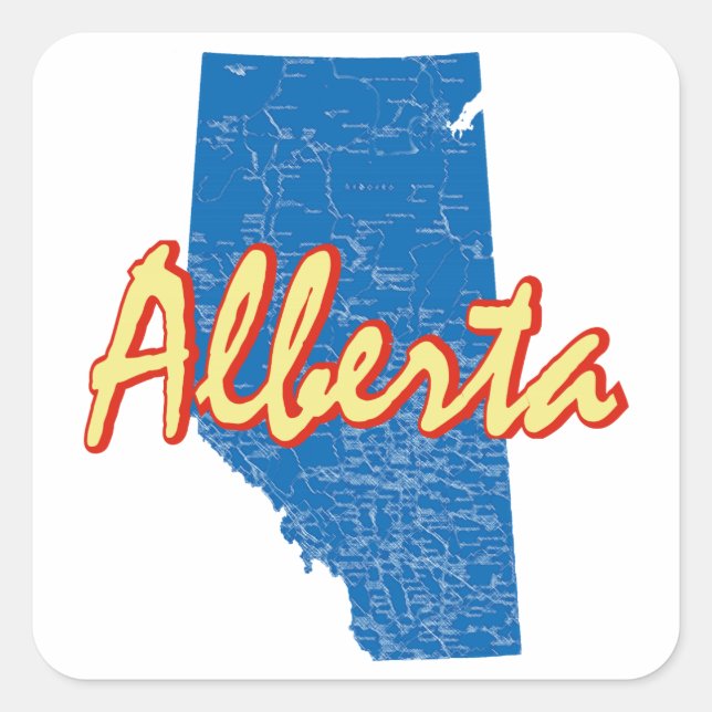 Alberta Fyrkantigt Klistermärke (Framsida)