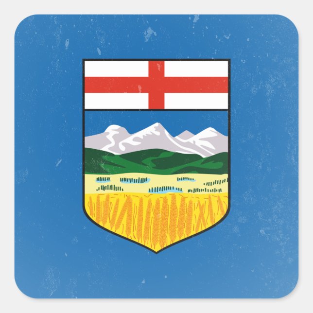 Alberta Fyrkantigt Klistermärke (Framsida)