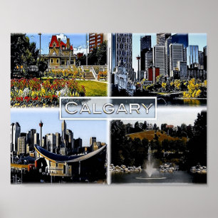 Alberta - Kanada - Mosaic - Poster