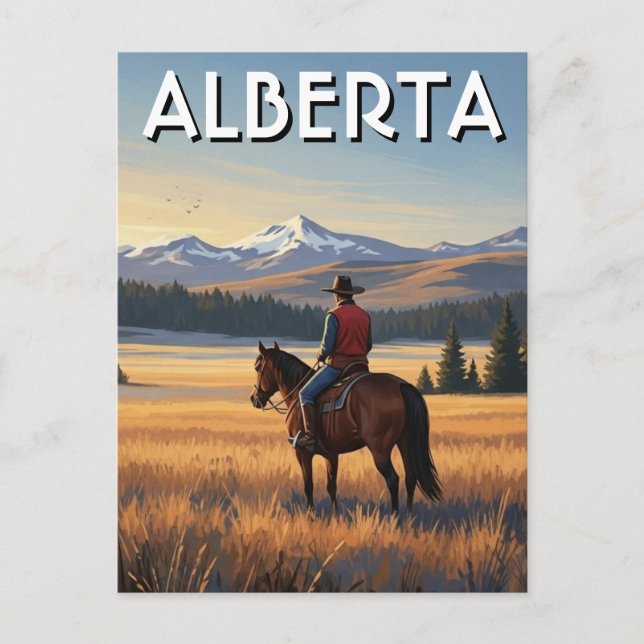 Alberta Kanada Ridning Vykort (Framsida)