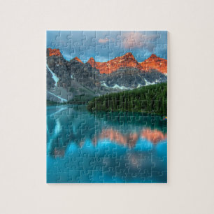 Alberta Kanada Sjö Louise Summer Äventyr Pussel