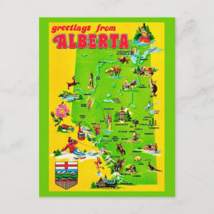 Alberta Kanada Vintage vykort