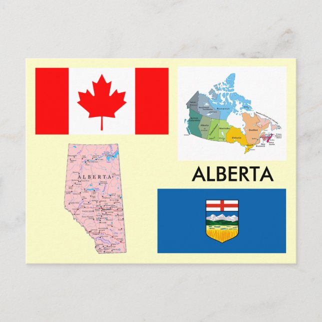 Alberta, Kanada Vykort (Framsida)