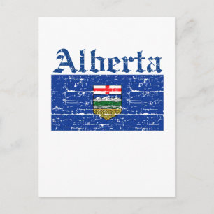 Alberta Kanadas Flagga design Vykort