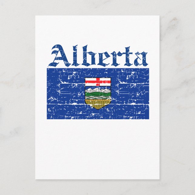 Alberta Kanadas Flagga design Vykort (Framsida)