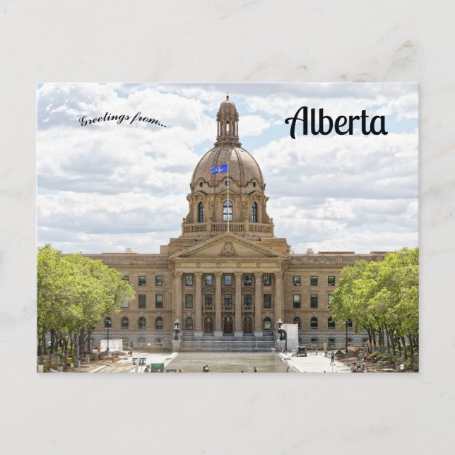 Alberta Legislature Building Alberta Kanada Vykort (Framsida)