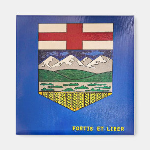 Alberta målad flagga magnet