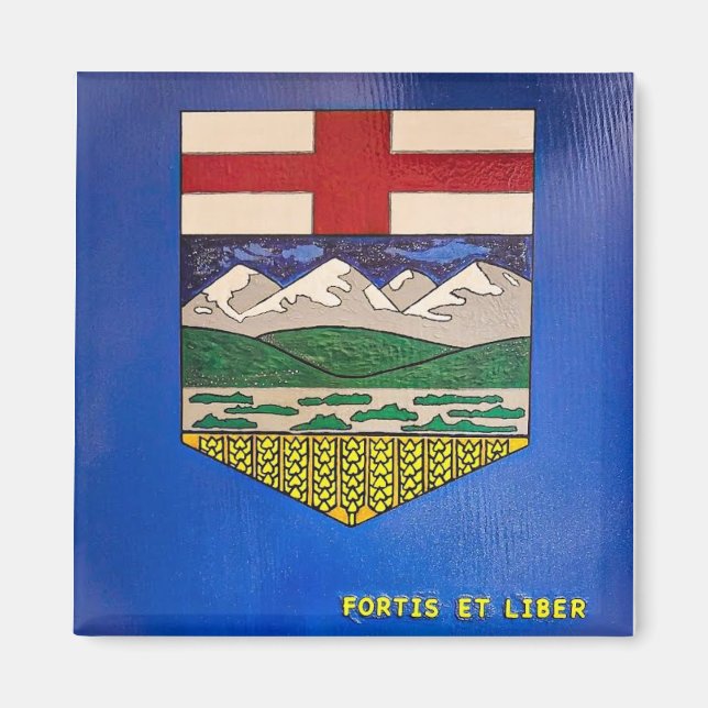 Alberta målad flagga magnet (Framsidan)