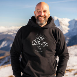 Alberta Mountains kallar jag måste ge mig av Mörk  Hoodie