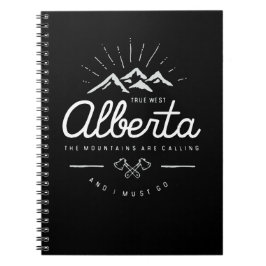 Alberta Mountains säger att jag måste gå Mörk Mono Anteckningsbok