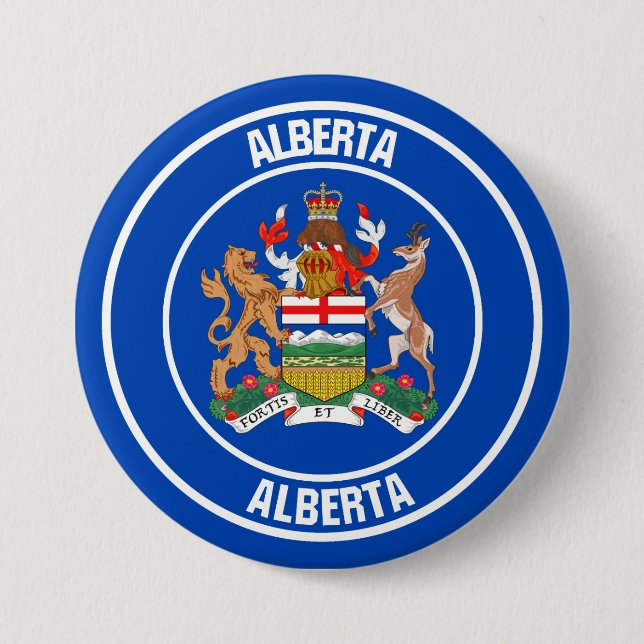 Alberta Round Emblem Knapp (Framsida)