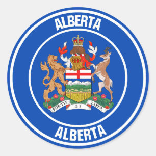 Alberta Round Emblem Runt Klistermärke