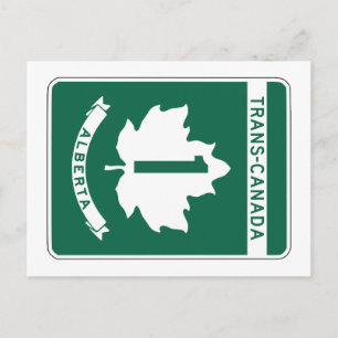 Alberta, Trans-Canada Highway Sign Vykort
