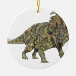 Albertaceratops Dinosaur som tittar till bekläda Julgransprydnad Keramik