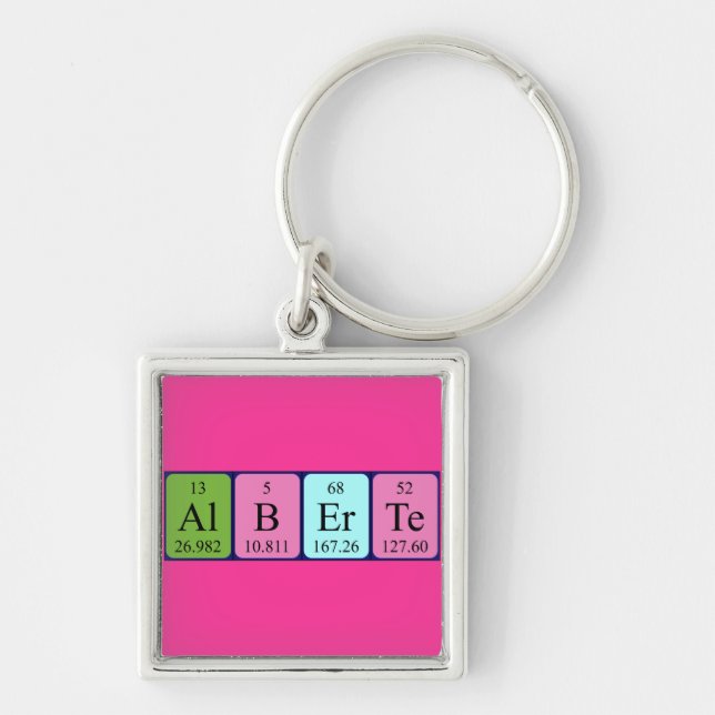 Alberte Periodisk bord namn nyckelring (Framsidan)