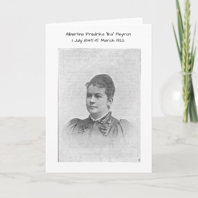 Albertina Fredrika Ika Peyron Kort (Framsida)