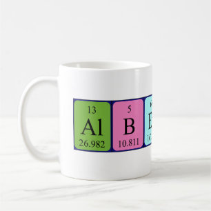 Albertina periodisk bord namn mugg