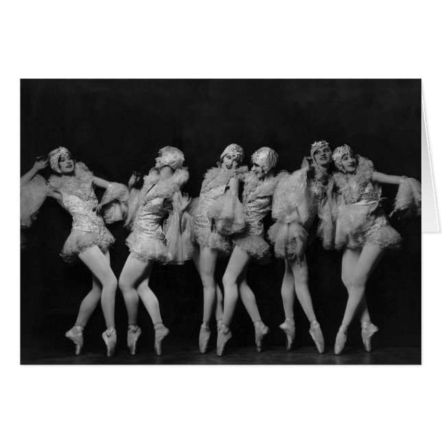 Albertina Rasch Dancers 1927 Hälsningskort (Framsidan Horizontal)