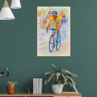 Alberto Contador Toppen av Navacerrada Pass 2008 Poster