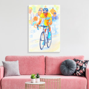 Alberto Contador Toppen av Navacerradapasset 2008 Canvastryck