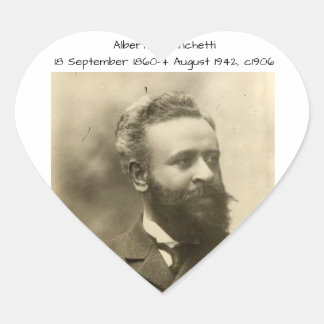 Alberto Franchetti c1906 Hjärtformat Klistermärke
