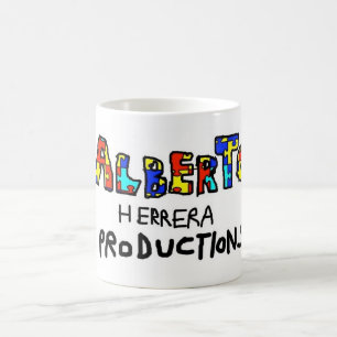Alberto Herrera produktionlogotyp Kaffemugg
