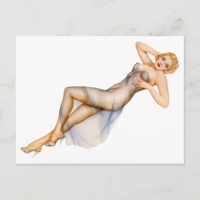 Alberto Vargas Vintage Pin-up Vykort (Framsida)