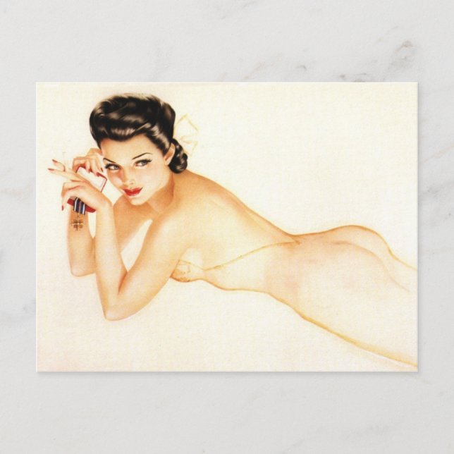 Alberto Vargas Vintage Pinuppor Vykort (Framsida)