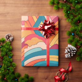 Albertonectes Rainbow Colorful Mönster Presentpapper