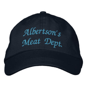 Albertsons Kött-dept.. Broderad Keps