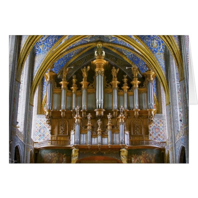 Albi domkyrkaorgan, frankrike hälsningskort (Framsidan Horizontal)