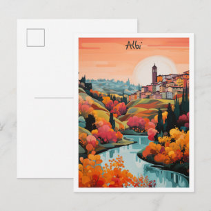 Albi Frankrike Resa Stad Estetik Vykort