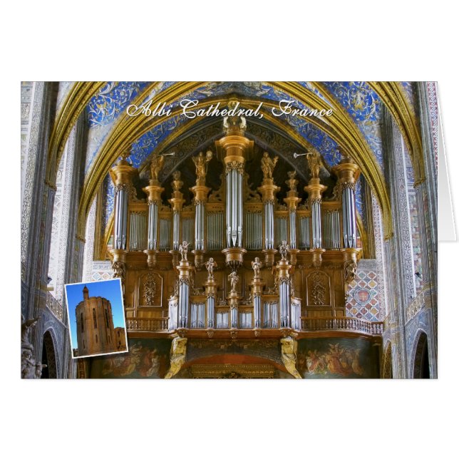 Albi katedralorgel, Frankrike Hälsningskort (Framsidan Horizontal)