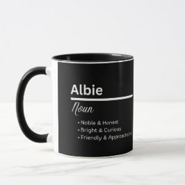 Albie Boy Name Definition Personalized Mug Mugg